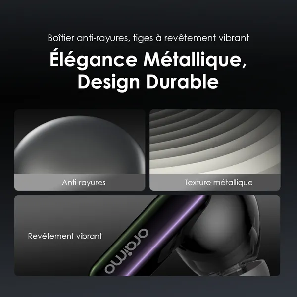 Oraimo SpaceBuds Ecouteurs à réduction de bruit ANC 50dB avec personnalisation des commandes vocales - Vue 7