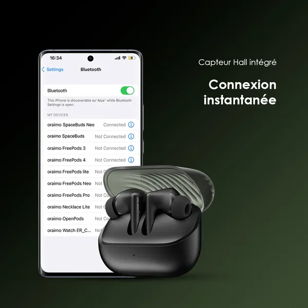 Oraimo SpaceBuds Neo Véritables écouteurs spatiaux sans fil - Vue 8