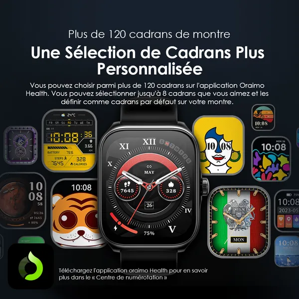 Oraimo Watch Nova AM Montre intelligente à écran AMOLED  - Vue 11