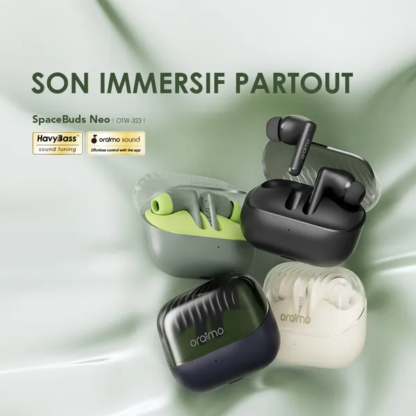 Oraimo SpaceBuds Neo Véritables écouteurs spatiaux sans fil - Vue 2
